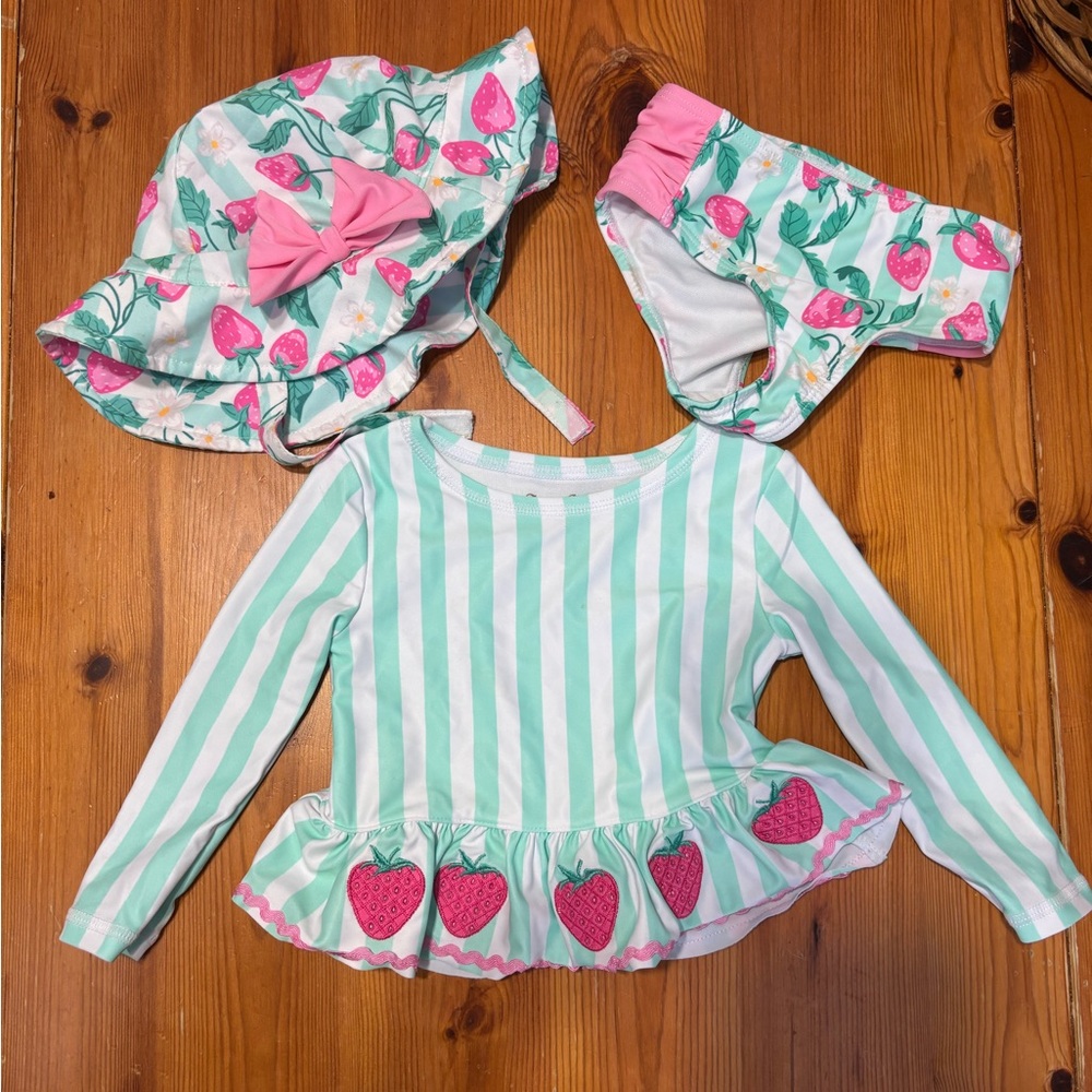 Toddler strawberry swimsuit